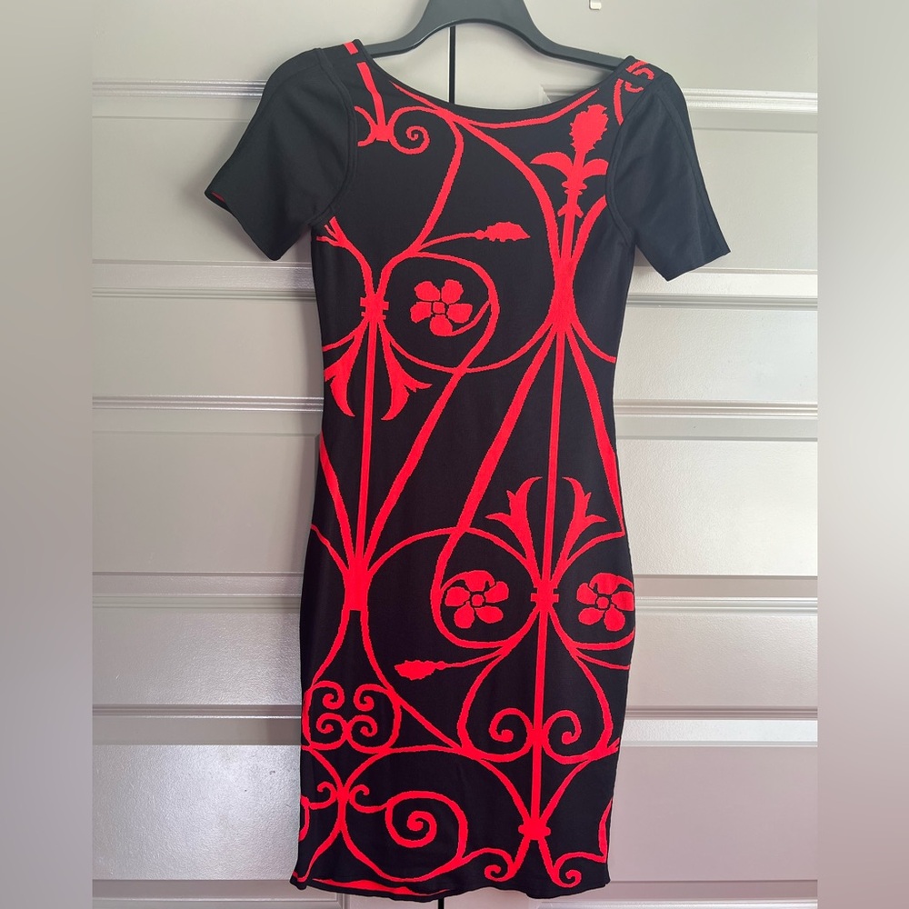 Elegant Black and Red Dress